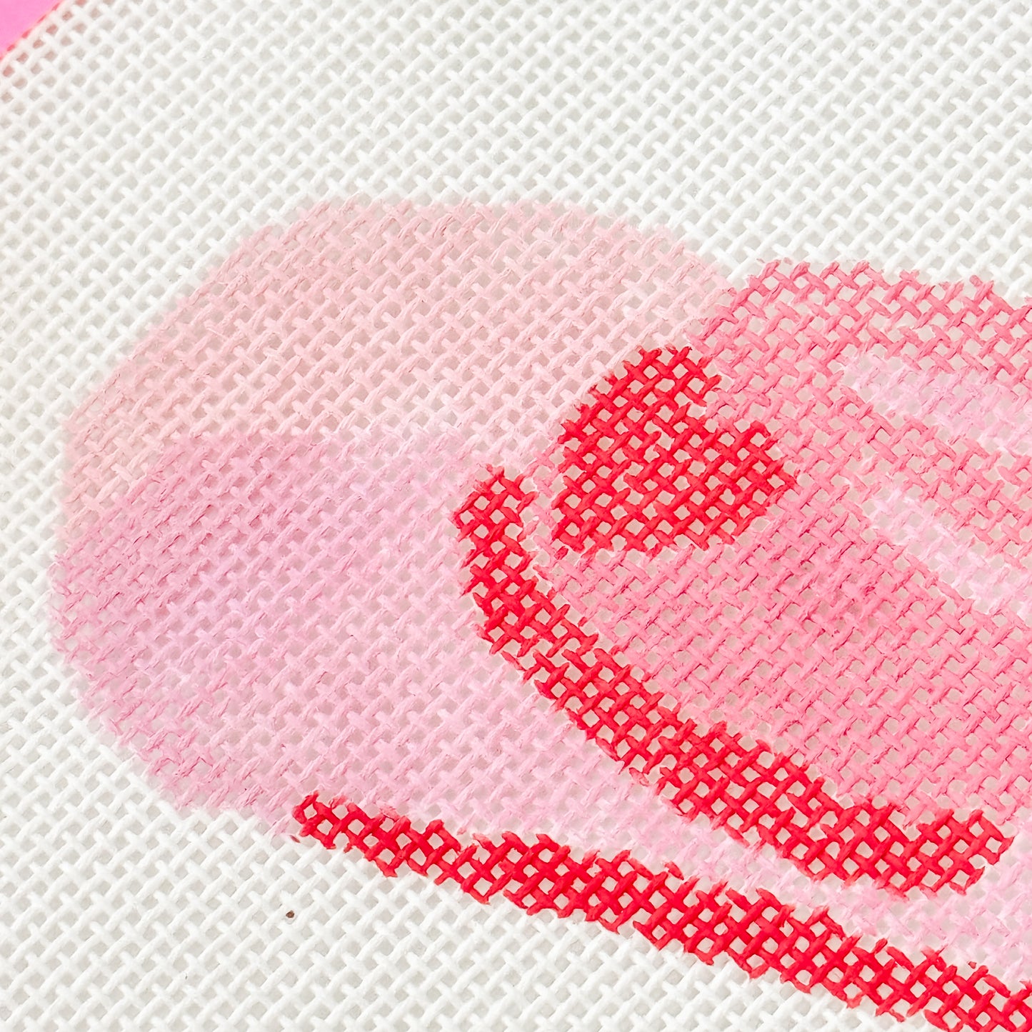 Hand-Painted Pink Cowgirl Hat Needlepoint Canvas | 3” Canvas | 18 Mesh Southern Charm Design