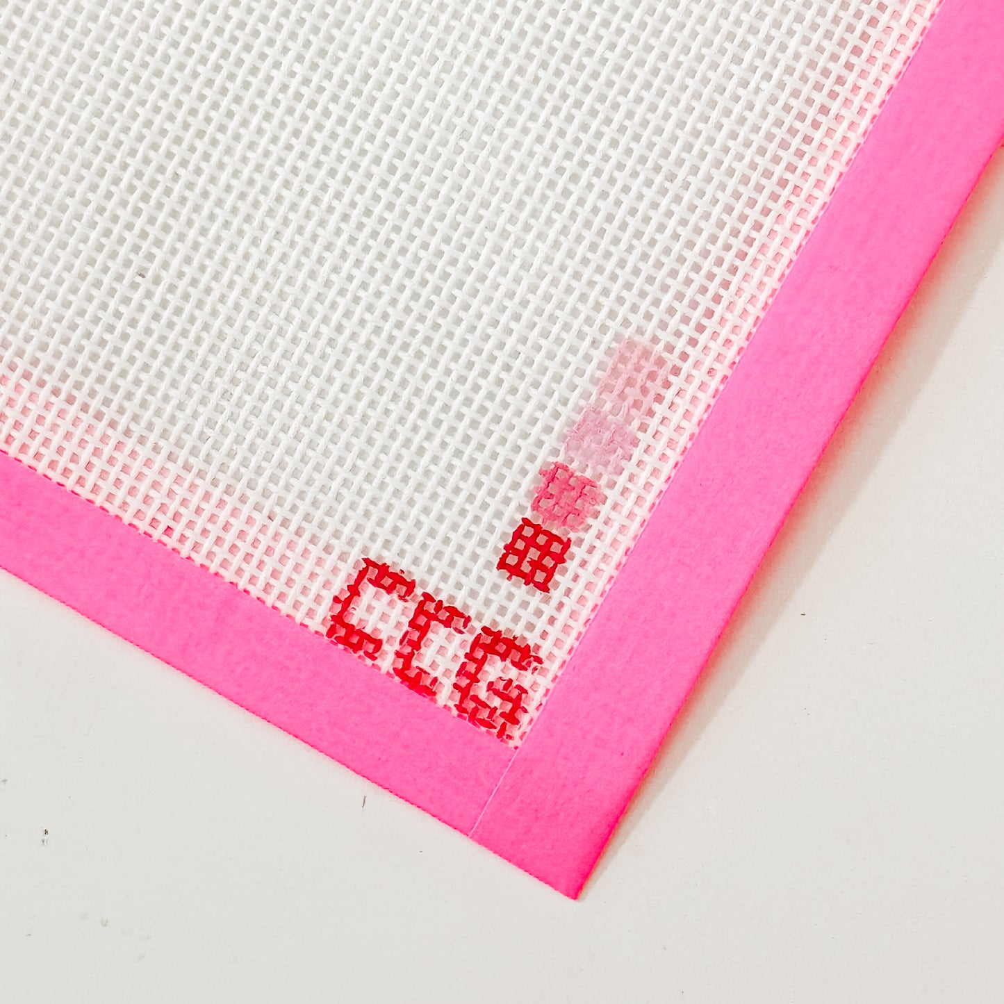 Hand-Painted Pink Cowgirl Hat Needlepoint Canvas | 3” Canvas | 18 Mesh Southern Charm Design