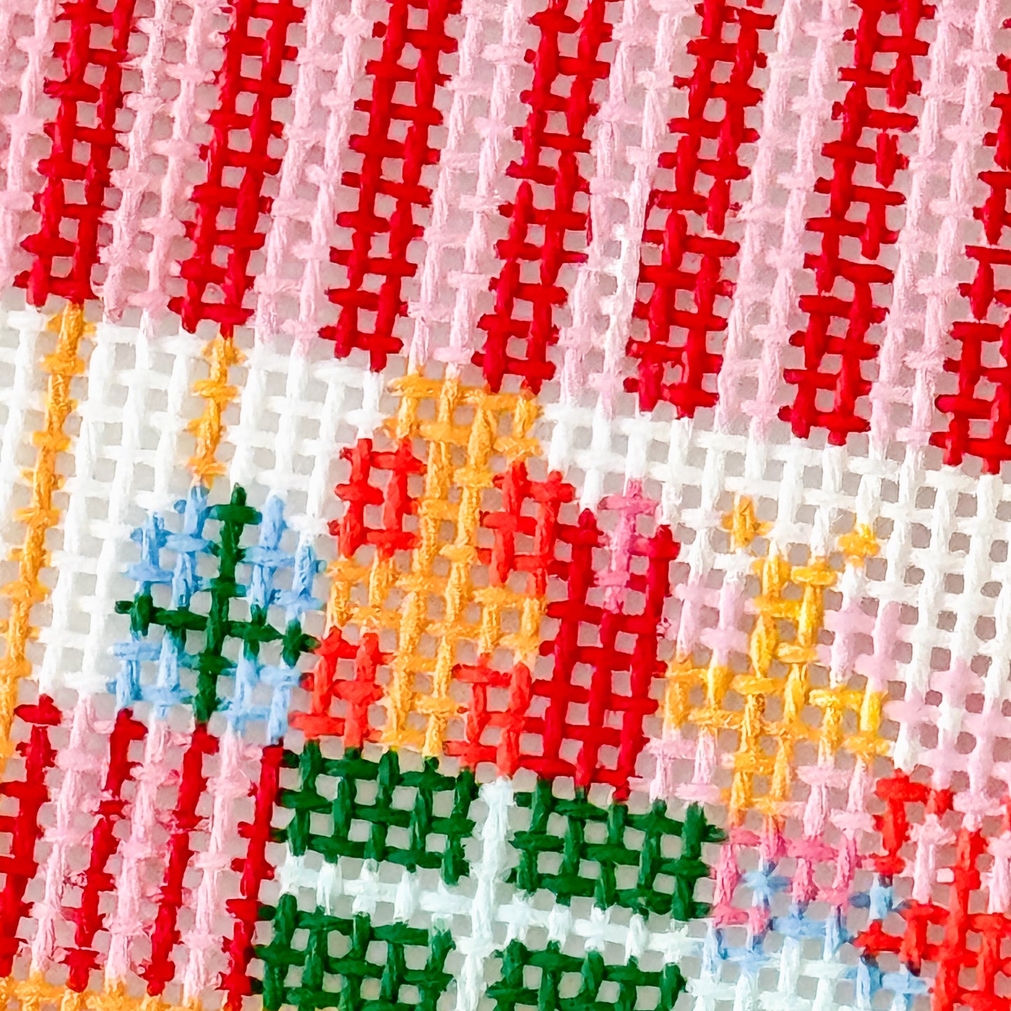 Christmas Trolley Cart Needlepoint Canvas 18 Mesh 4” Design, Christmas Ornament Needlepoint Canvas modern Hand Painted