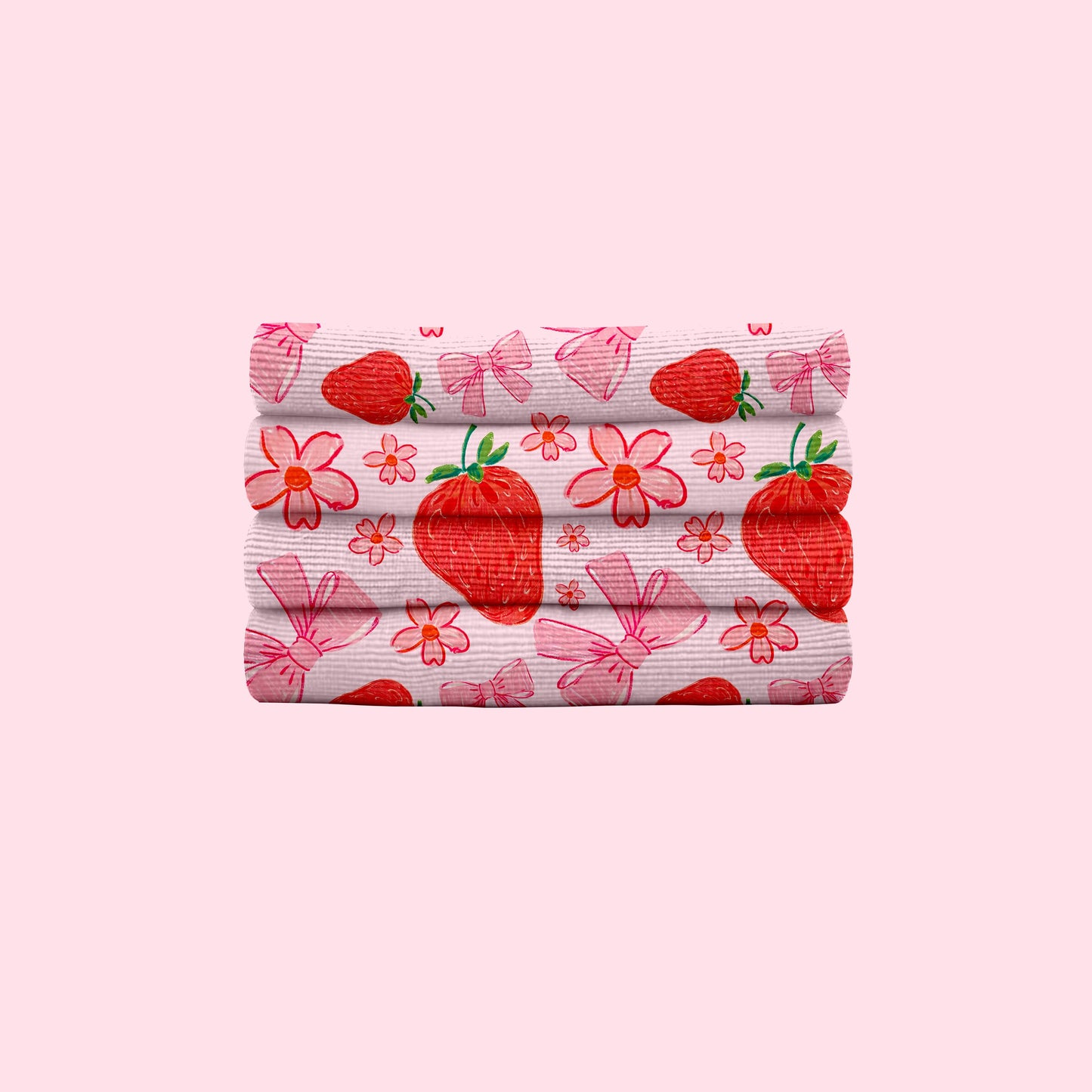 Strawberry Bows Aesthetic Seamless Pattern, Coquette Seamless Pattern, Strawberry Seamless Pattern