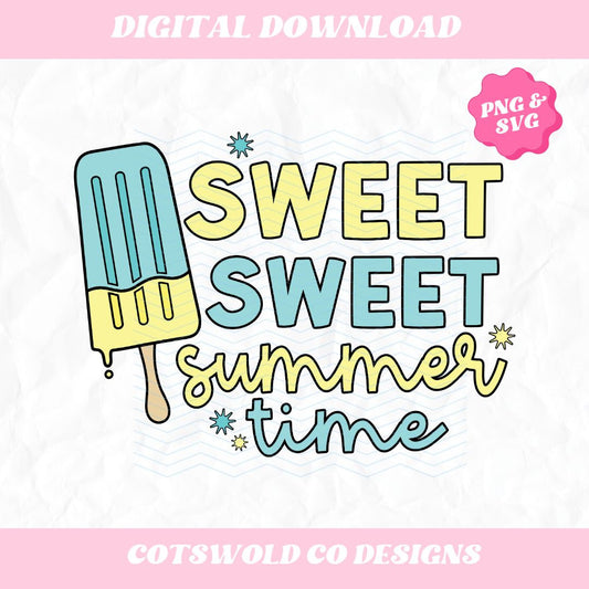 Sweet Sweet Summer Time Popsicle Retro PNG SVG Design, Retro Summer Tshirt Designs, Summer png, summer design, popsicle png