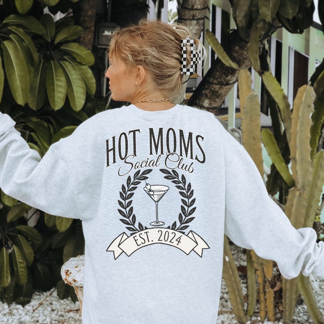 Hot Moms Social Club Aesthetic PNG SVG Design, Funny Mama PNG, Aesthetic png svg designs, mother's day png