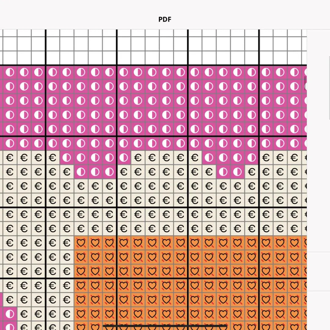 Modern Bow Stamp Needlepoint Design Idea Chart Cross Stitch Pattern Digital PDF Download Paint Your Own Canvas, Bow Needlepoint