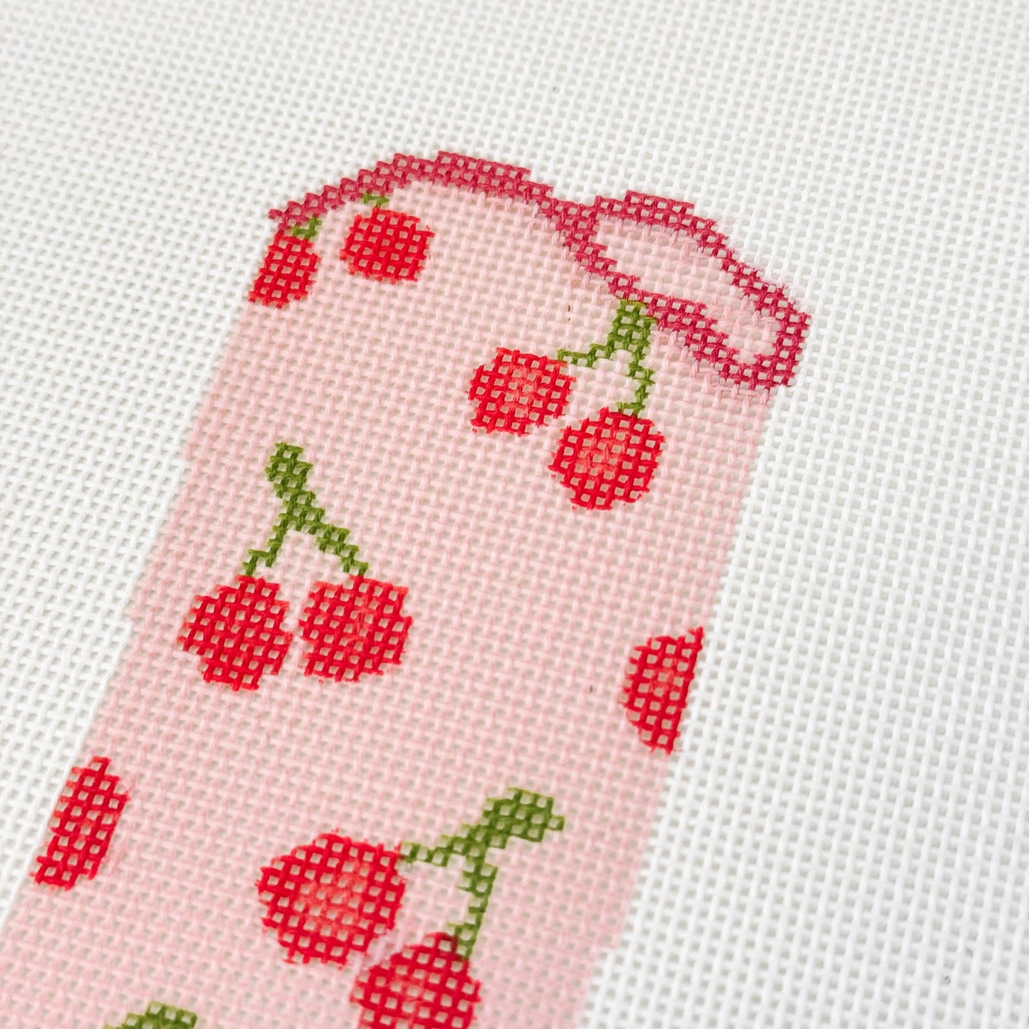 Hand Painted Cherry Cowgirl Boot 6” Needlepoint Canvas 18 Mesh Cowboy Boot Needlepoint Canvas modern Hand Painted