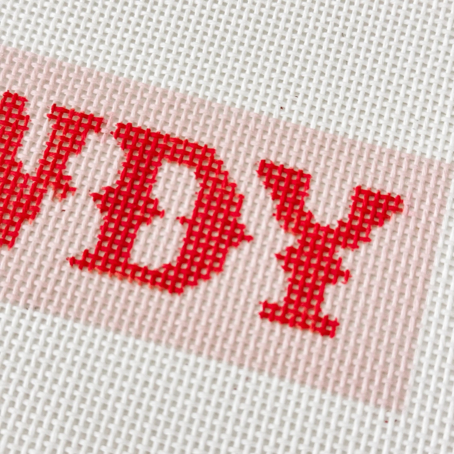 Howdy Bookmark 2”x7 13 Mesh Hand Painted Needlepoint Canvas, Aesthetic Needlepoint Canvas Modern, Howdy Needlepoint Canvas