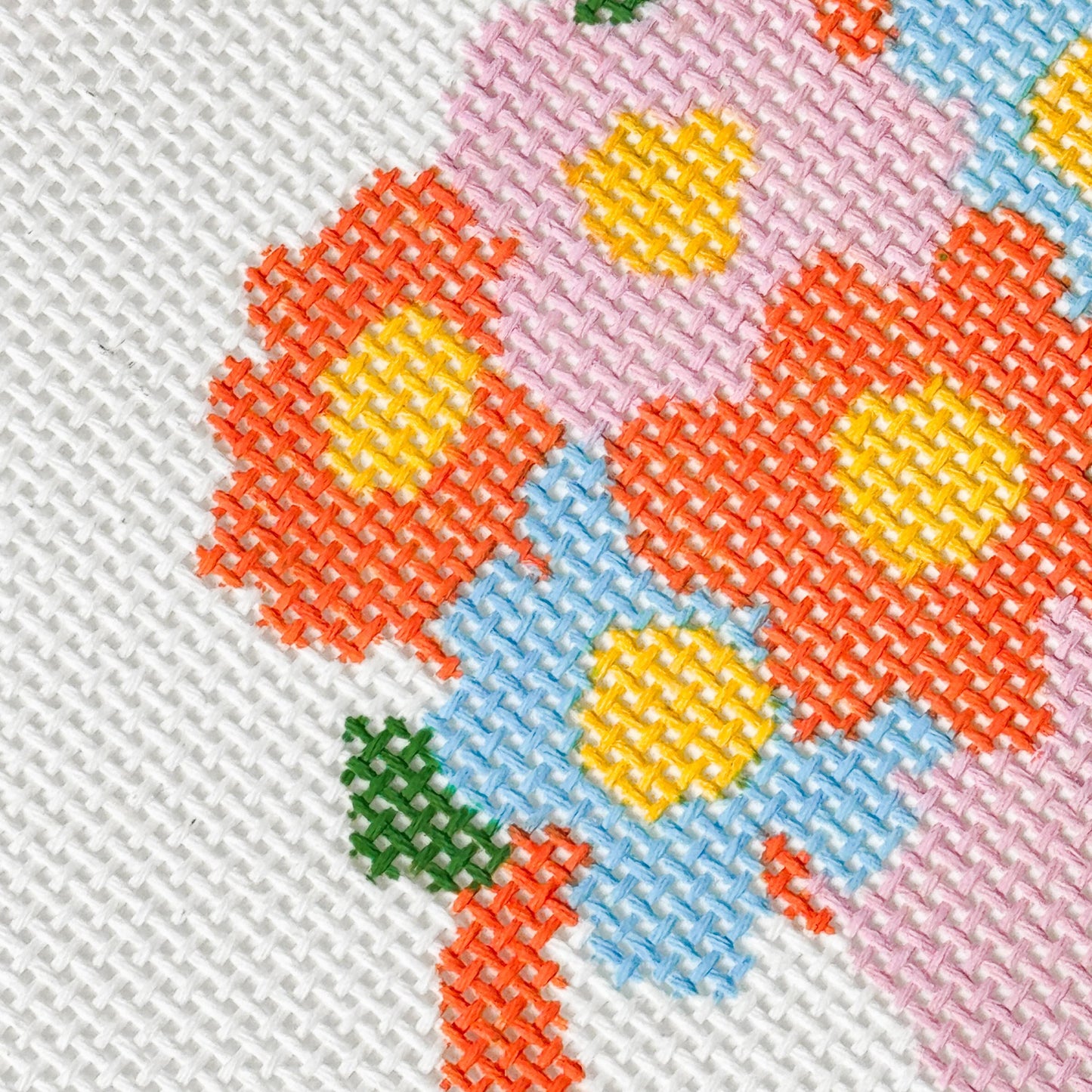 Flower Watering Can Spring Needlepoint Canvas 13 Mesh 5” Design, Spring Needlepoint Canvas modern Hand Painted