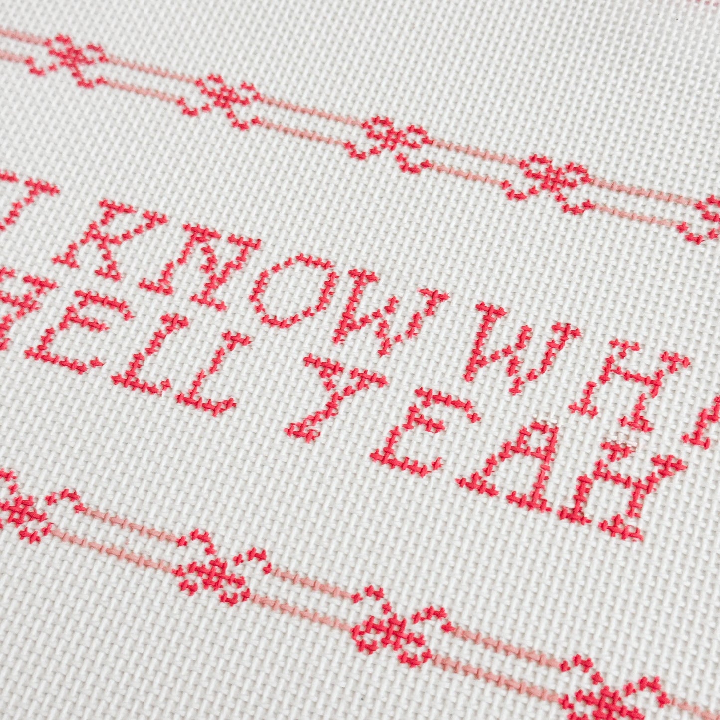 Cheeky Saying Bow Needlepoint Canvas, Hand Painted Needlepoint Pillow Canvas, Bow Needlepoint Canvas 13 mesh 10"x6" Design
