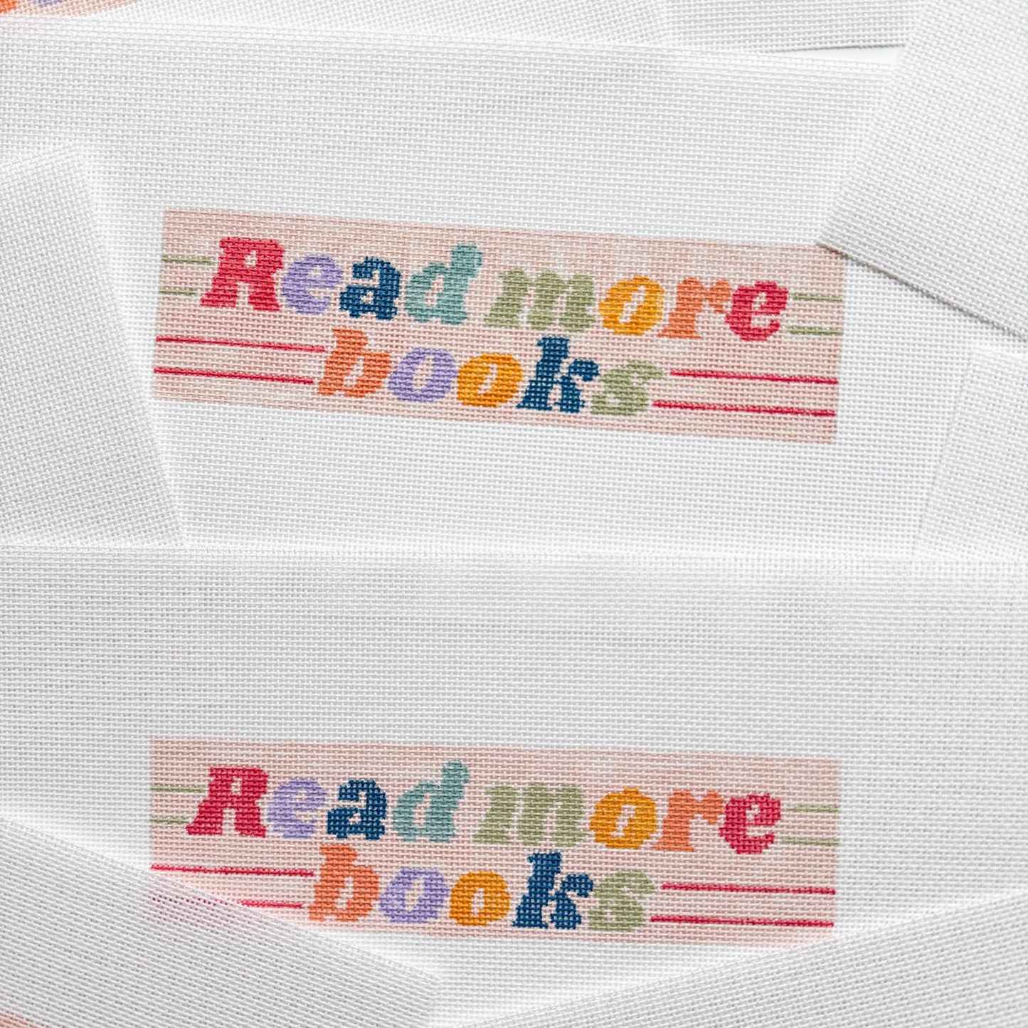 Hand Painted Needlepoint Bookmark Canvas 18 Mesh 2”x7” Design, Retro Needlepoint Canvas, Reading Needlepoint Canvas