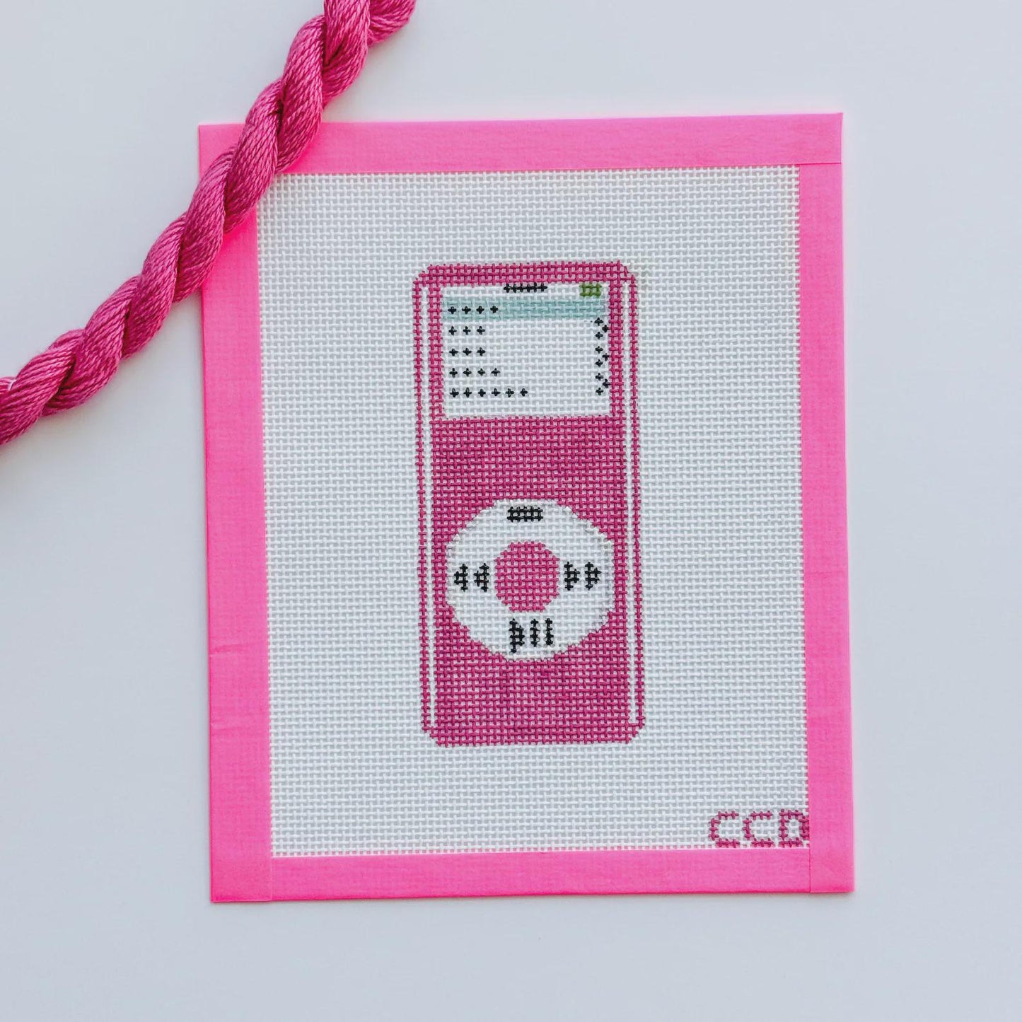 Y2K Pink IPOD Pattern Needlepoint PDF Stitch Chart, Cross Stitch Coquette Chart, Diy Paint Needlepoint Canvas PDF, 13 Mesh Needlepoint pdf