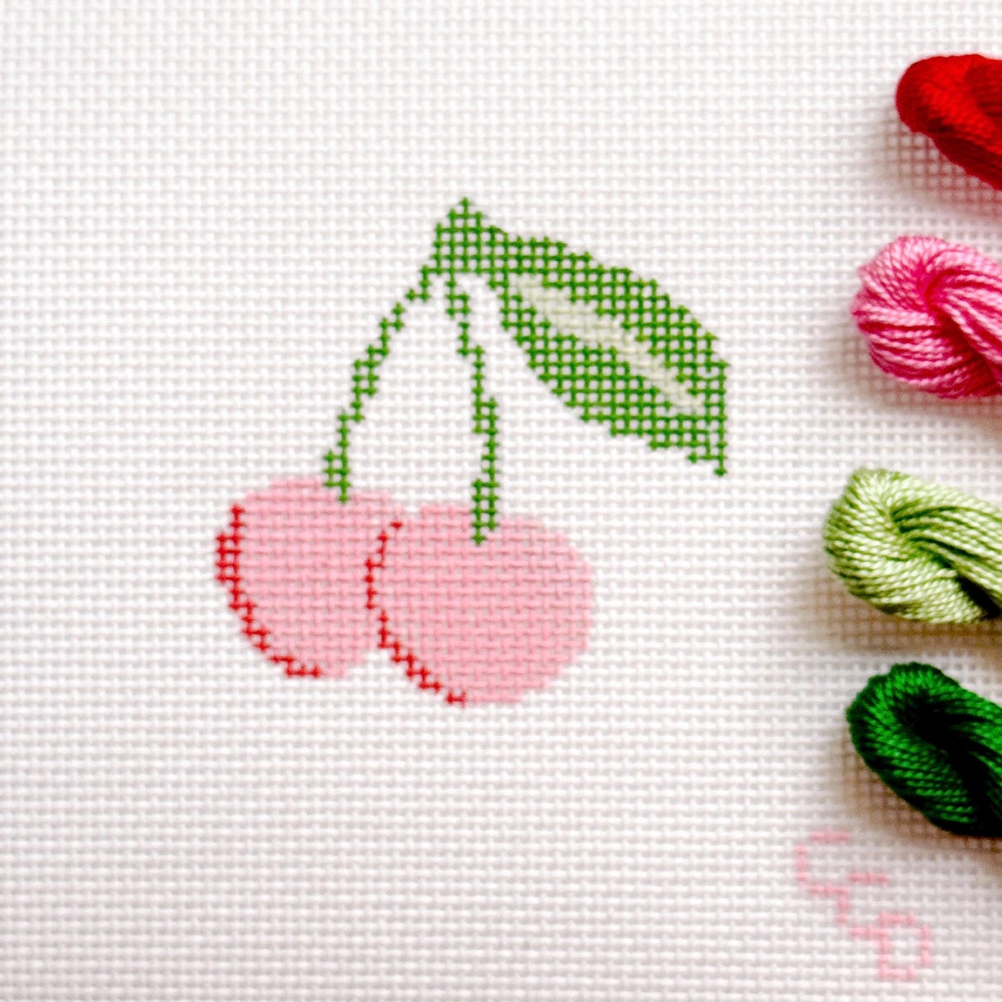 Cherries Needlepoint Canvas 13 Mesh 3” Design, Summer Cherries Needlepoint Canvas modern Hand Painted