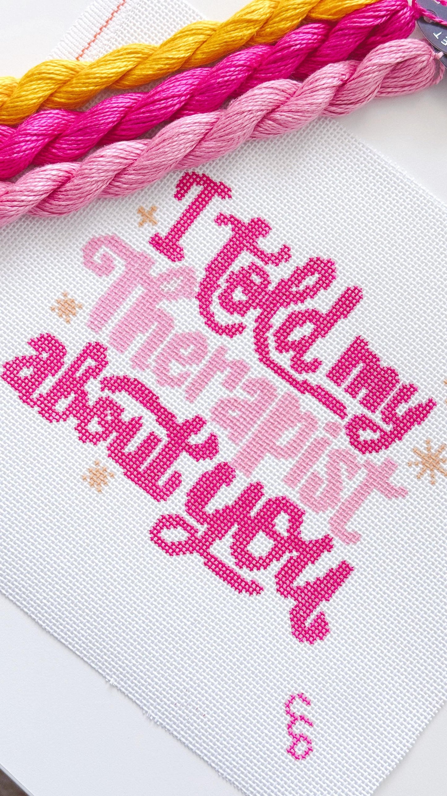 Mental Health Needlepoint Canvas, Modern Cheeky Needlepoint Pillow Canvas, 13 Mesh, 9”x6” design, Snarky Needlepoint Canvas