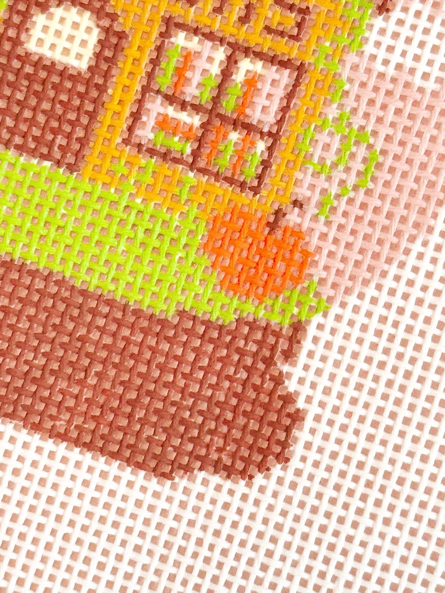 Fall Bookish Needlepoint Canvas, Book Theme Needlepoint, Fall Needlepoint Canvas 3x3” design on 18 mesh