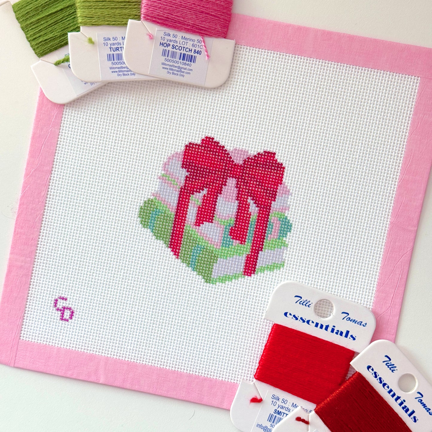 Christmas Books Needlepoint Canvas, Needlepoint Ornament Canvas, Christmas Needlepoint, Bookish Needlepoint, 18 Mesh, 3x3 Design