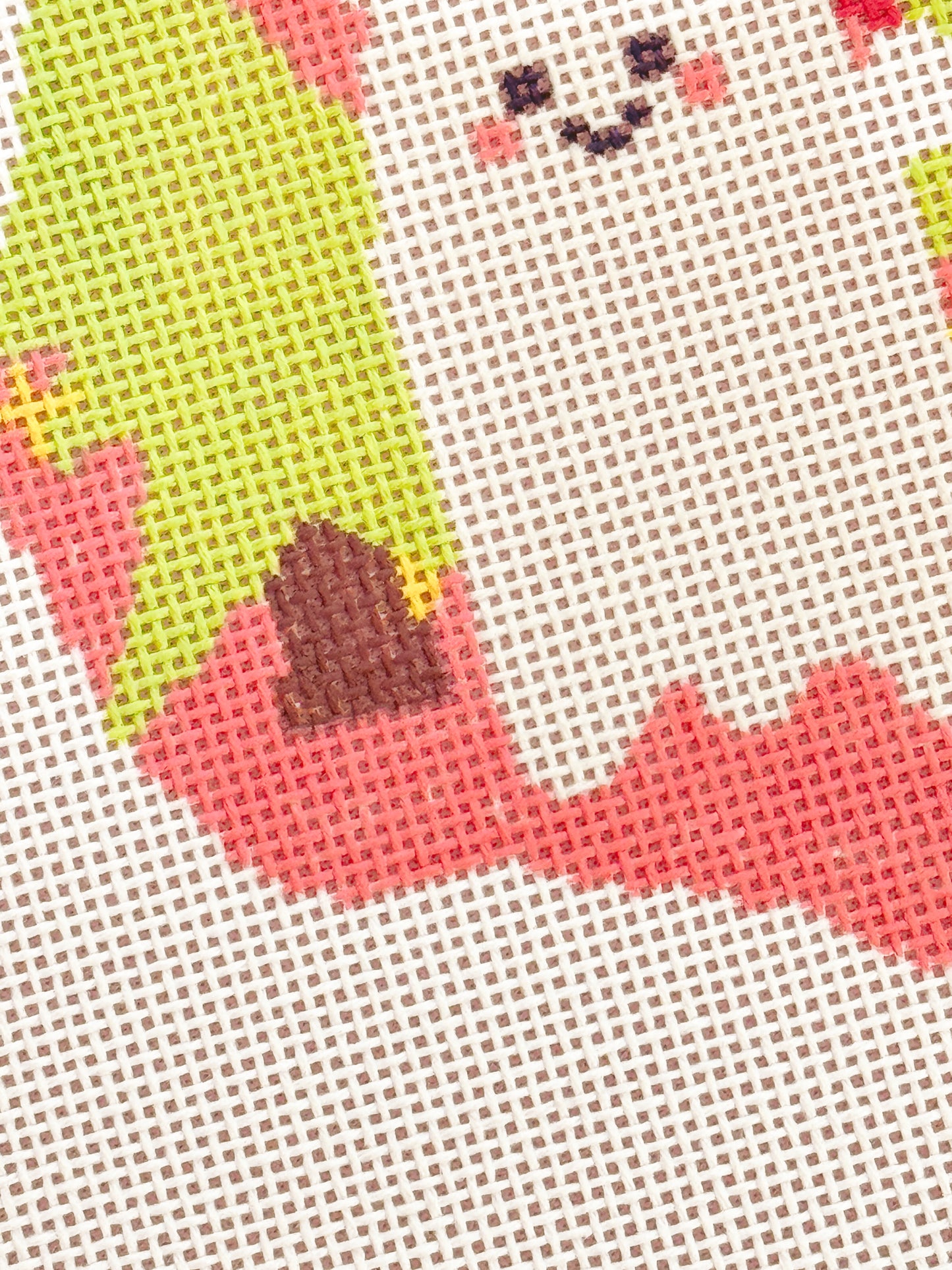 Christmas Ghost Aesthetic Modern Needlepoint Canvas 18 Mesh 4”x4” Design