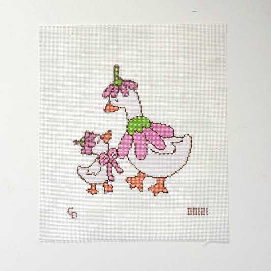 Mother Goose Hand Painted Needlepoint Canvas 18 Mesh, 6x8 Design