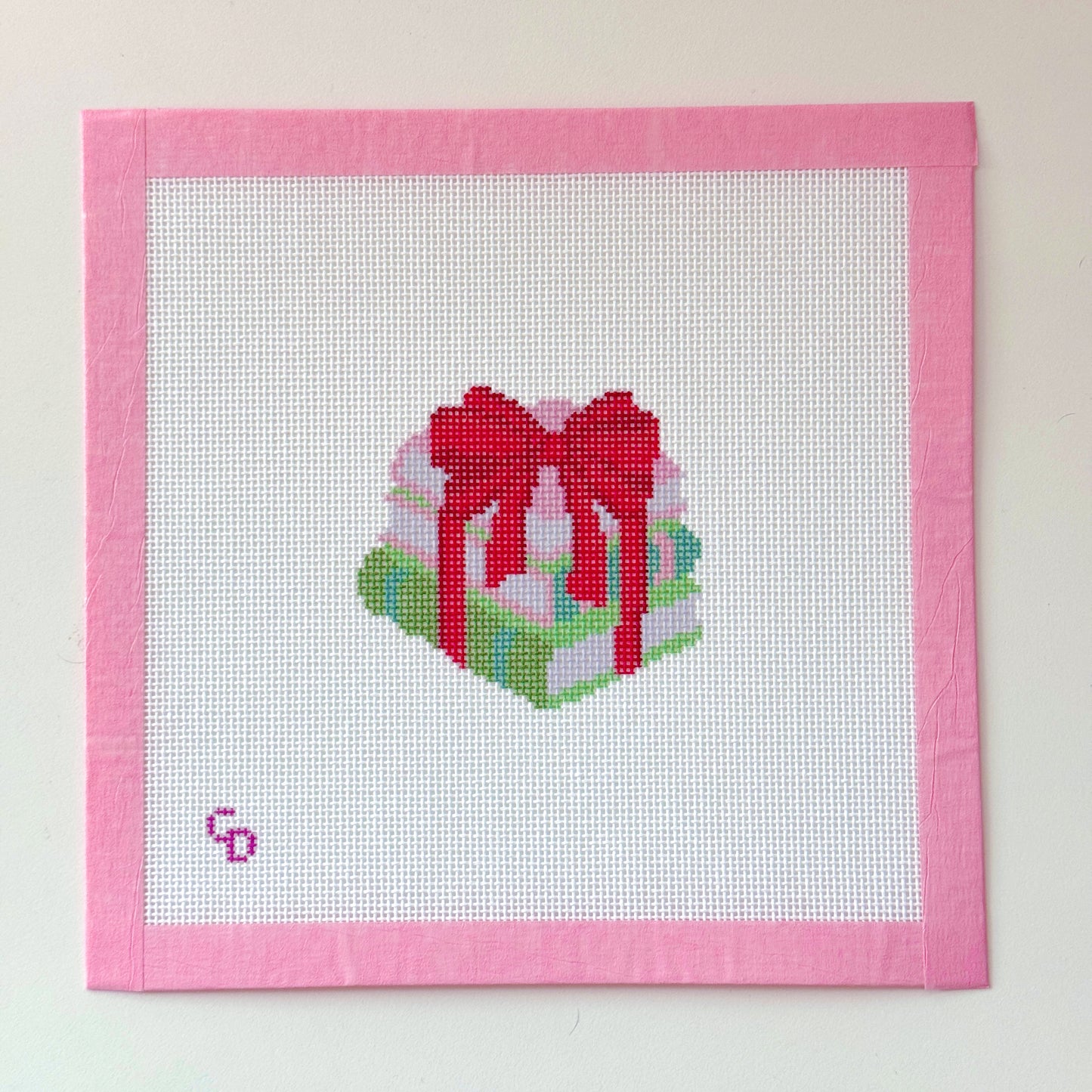 Christmas Books Needlepoint Canvas, Needlepoint Ornament Canvas, Christmas Needlepoint, Bookish Needlepoint, 18 Mesh, 3x3 Design