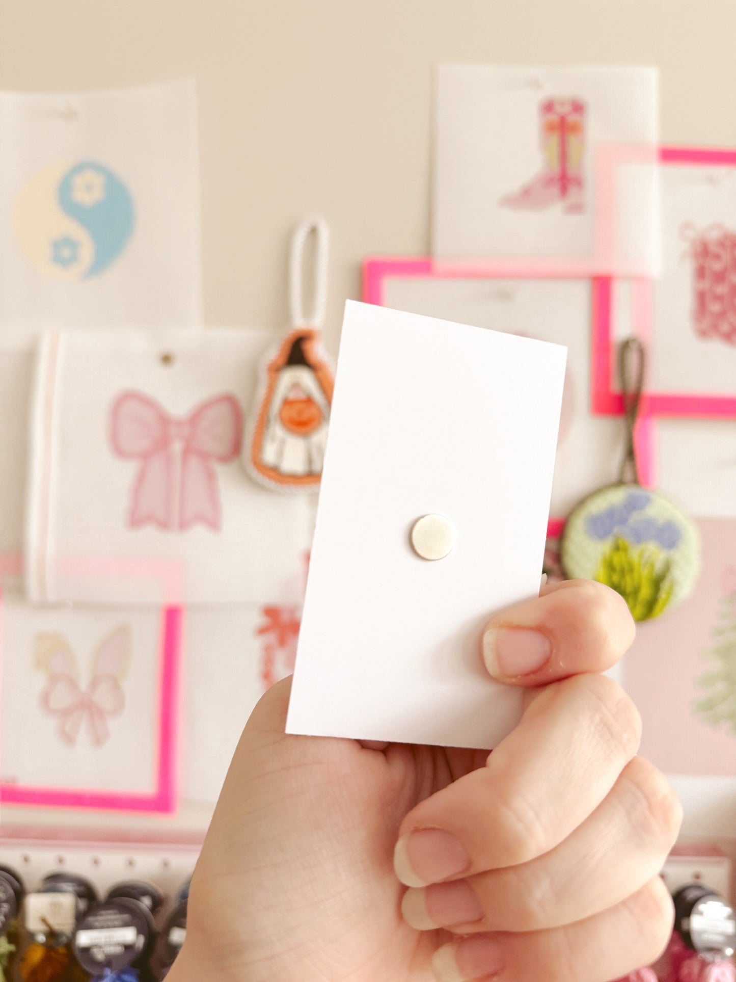 Christmas Snow Globe Needle Minder, Christmas Theme Needleminder, Needlepoint Accessories