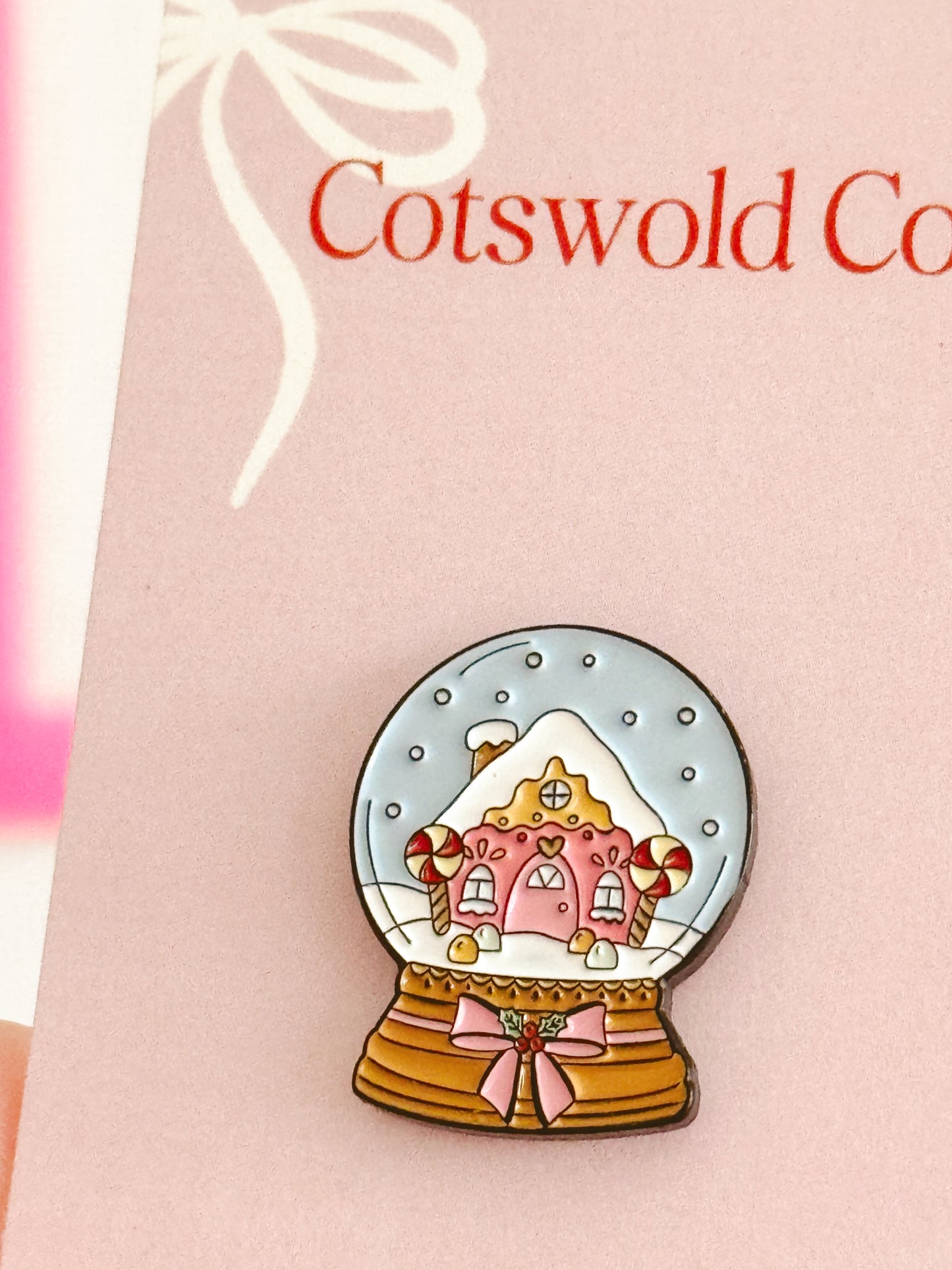 Christmas Snow Globe Needle Minder, Christmas Theme Needleminder, Needlepoint Accessories