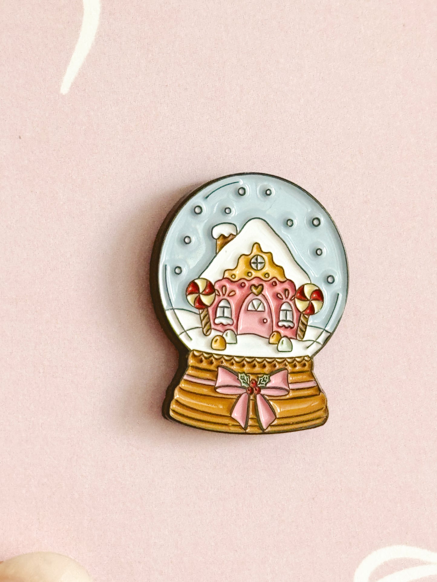 Christmas Snow Globe Needle Minder, Christmas Theme Needleminder, Needlepoint Accessories