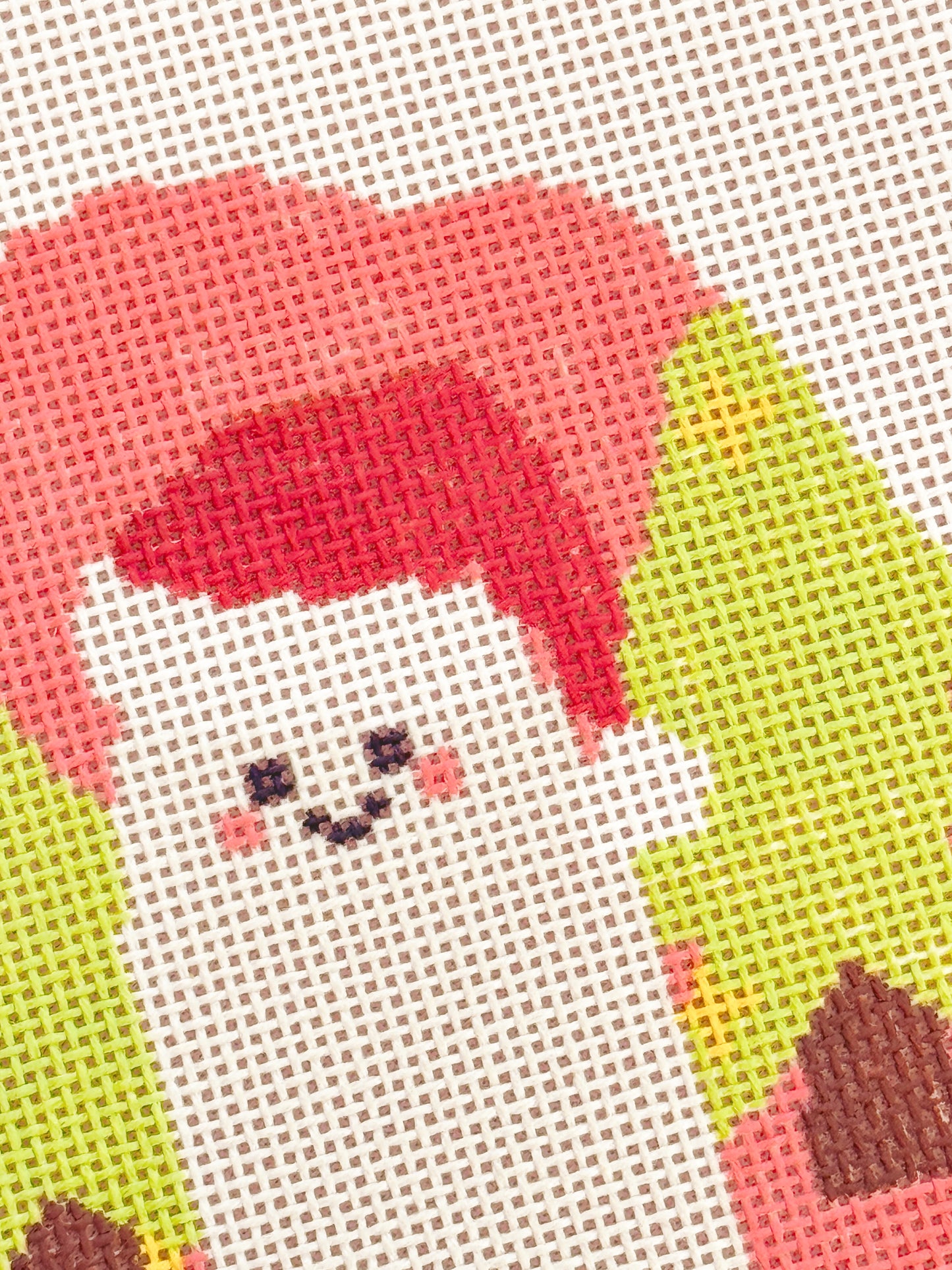 Christmas Ghost Aesthetic Modern Needlepoint Canvas 18 Mesh 4”x4” Design