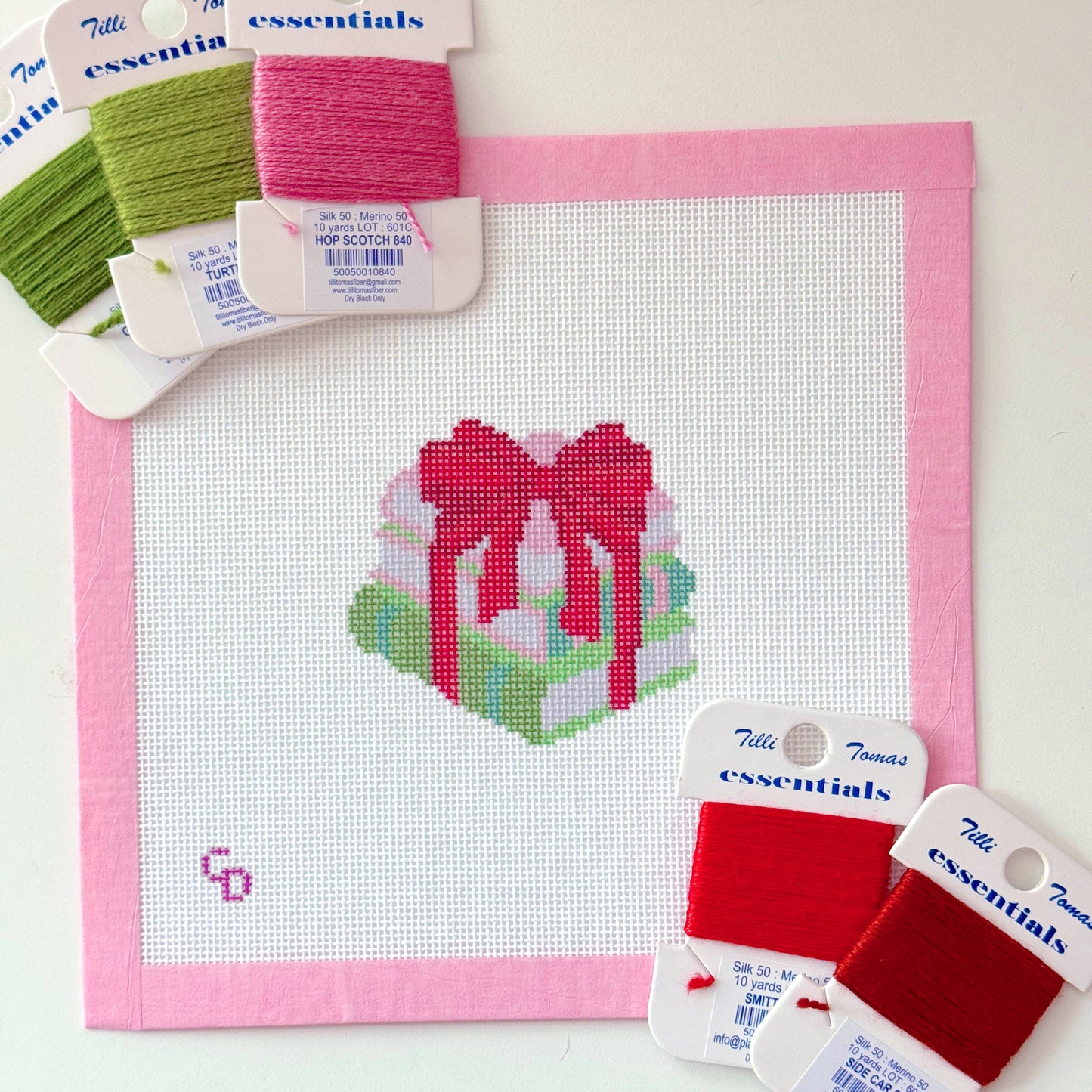 Christmas Books Needlepoint Canvas, Needlepoint Ornament Canvas, Christmas Needlepoint, Bookish Needlepoint, 18 Mesh, 3x3 Design