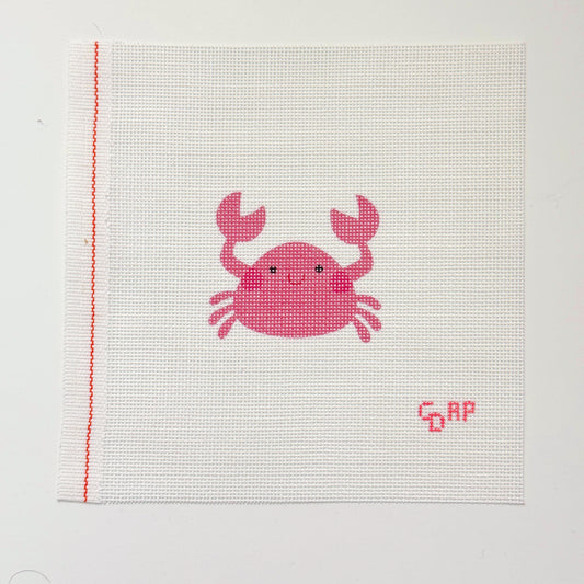 Happy Crab Artist Printed Needlepoint Canvas