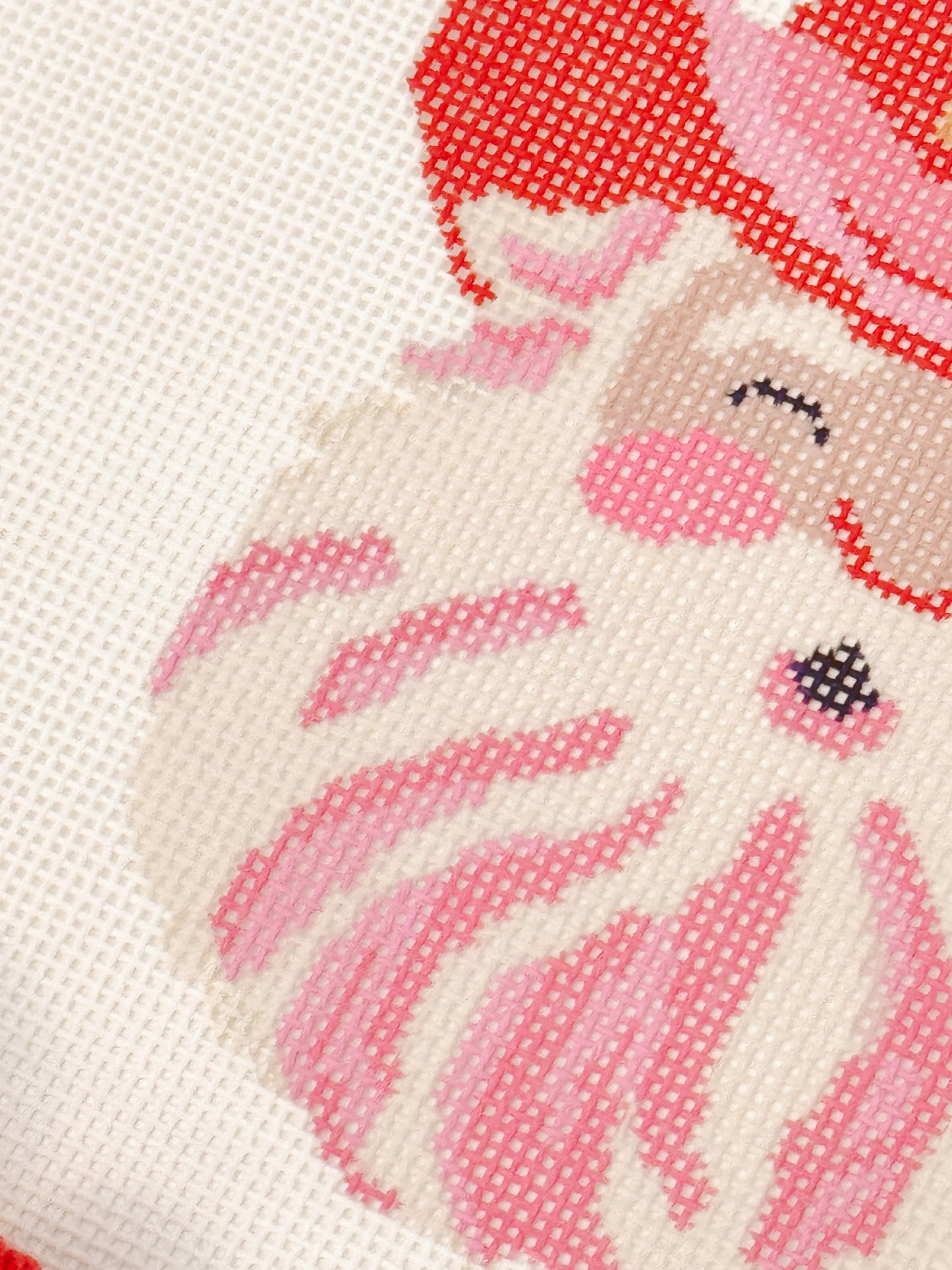 Country Santa Needlepoint Canvas, Cowboy Santa Needlepoint Canvas, 4”x5" Christmas Needlepoint Canvas