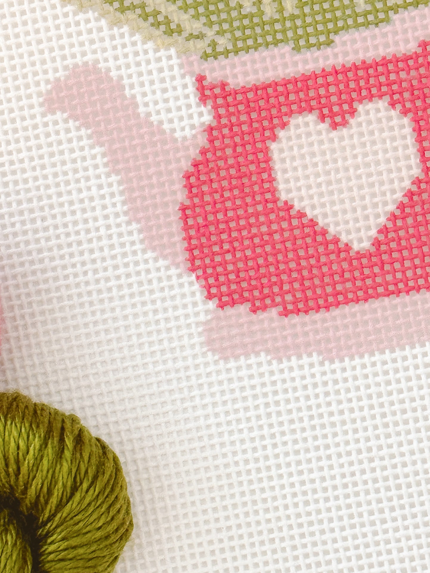 Heart Flower Teapot Needlepoint Canvas, Valentine's Day Needlepoint Canvas, 3”x4" Needlepoint Canvas