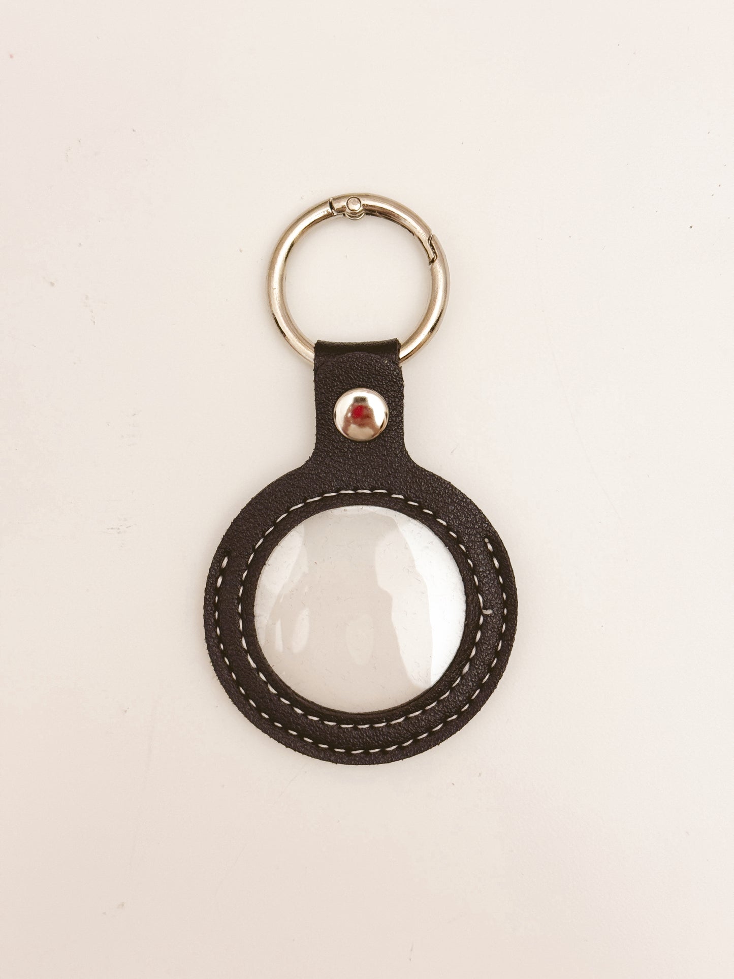 Needlepoint Self Finishing PU Leather Key Fob Bag Tag Interchangeable Finishing Keychain