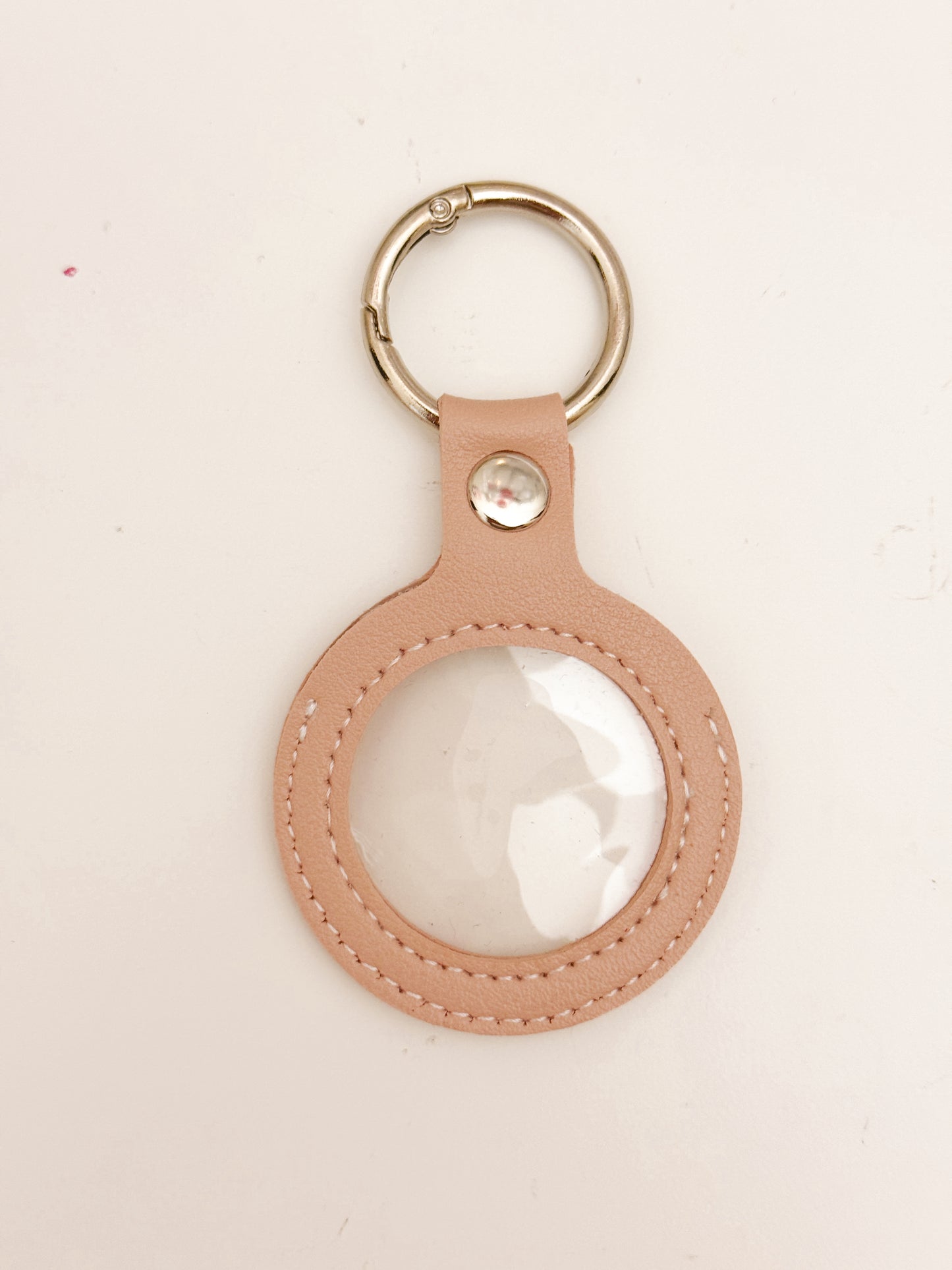 Needlepoint Self Finishing PU Leather Key Fob Bag Tag Interchangeable Finishing Keychain