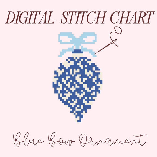 Bow Ornament Etoille Needlepoint PDF Stitch Chart, Cross Stitch Etoille Chart, Diy Paint Needlepoint Canvas PDF, 13 Mesh Needlepoint pdf