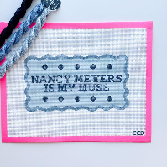 Nancy Meyers Funny Needlepoint Pillow Canvas 13 mesh 10”x5.5” Design, Cheeky Needlepoint Canvas