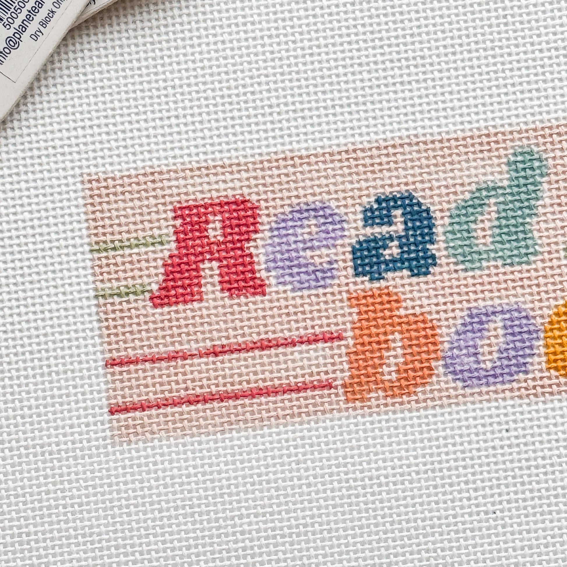 Hand Painted Needlepoint Bookmark Canvas 18 Mesh 2”x7” Design, Retro Needlepoint Canvas, Reading Needlepoint Canvas
