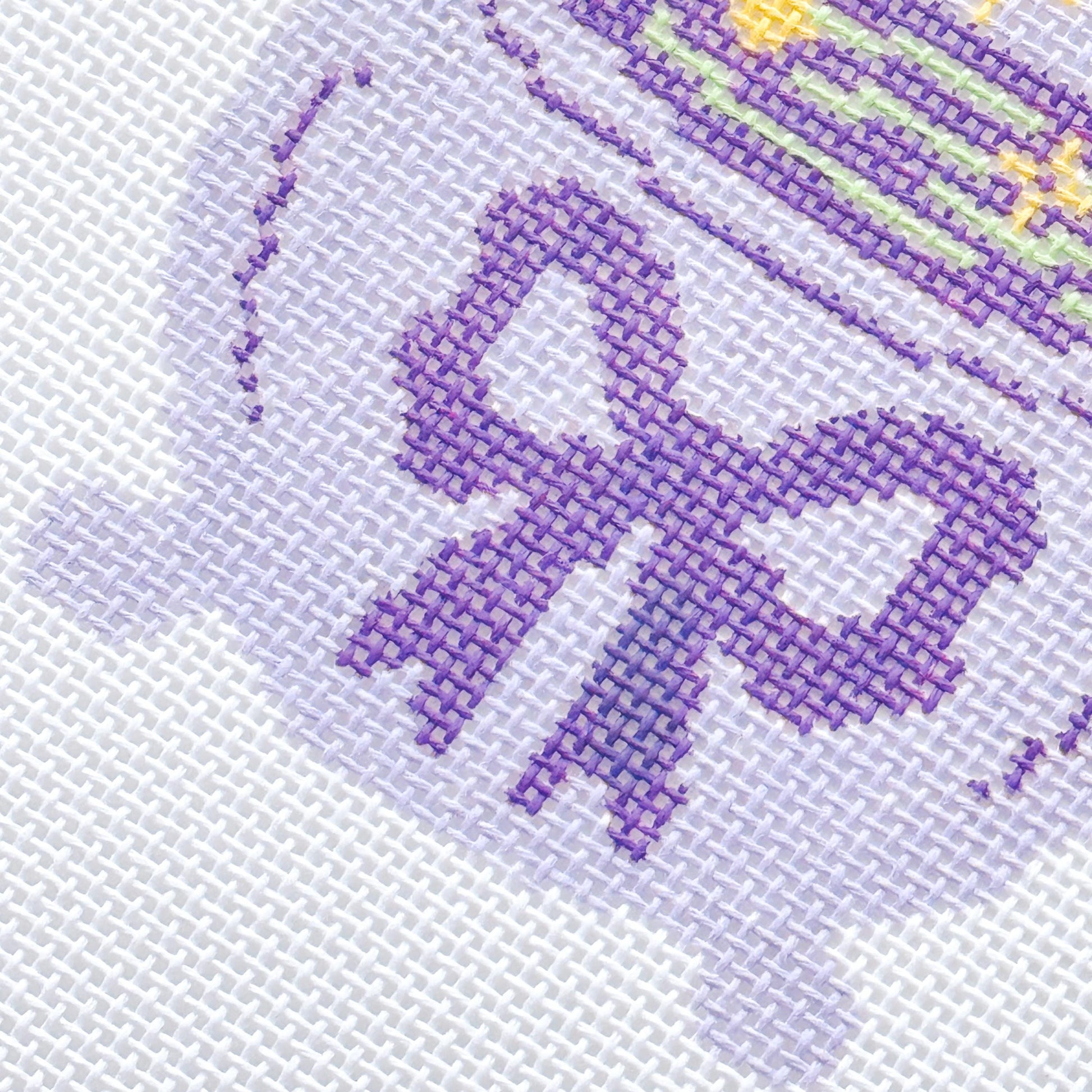 Magic Cauldren Halloween Needlepoint Canvas, 18 mesh, 4x4” design, modern trendy needlepoint canvas, bow Halloween needlepoint