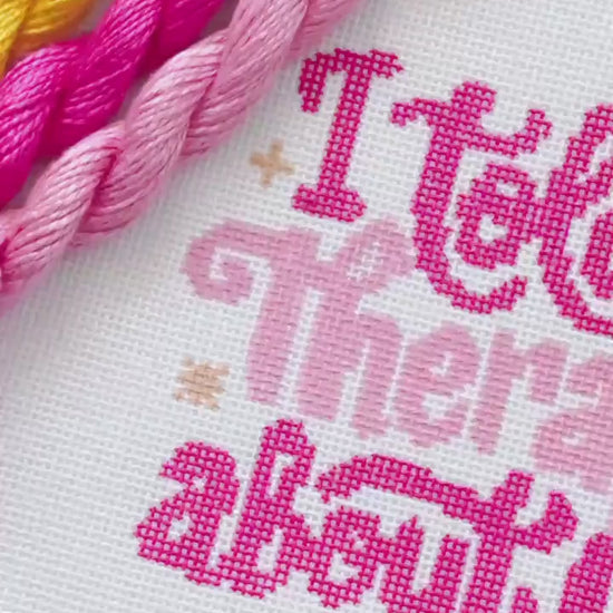 Mental Health Needlepoint Canvas, Modern Cheeky Needlepoint Pillow Canvas, 13 Mesh, 9”x6” design, Snarky Needlepoint Canvas