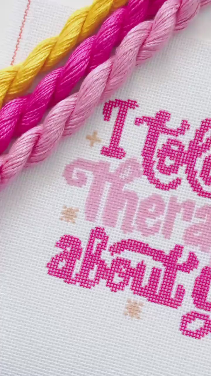Mental Health Needlepoint Canvas, Modern Cheeky Needlepoint Pillow Canvas, 13 Mesh, 9”x6” design, Snarky Needlepoint Canvas